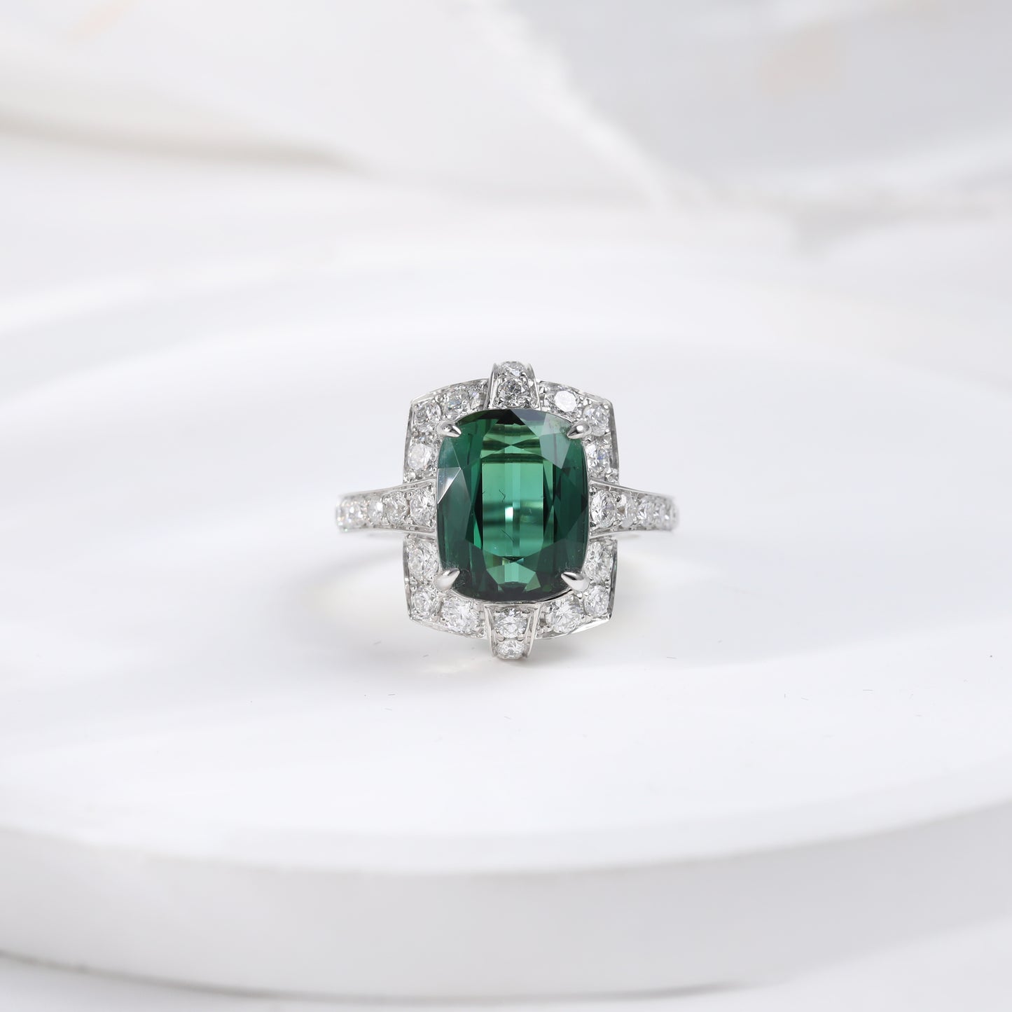 Green Toumaline Ring