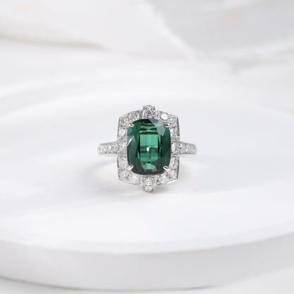 Green Toumaline Ring